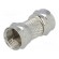 Coupler | F plug,both sides | straight | for cable фото 1