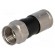 Plug | F | male | straight | 75Ω | RG6 | compression | for cable image 1