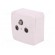 Plug/socket | coaxial 9.5mm (IEC 169-2) | surface-mounted | white фото 2