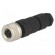 Connector: M8 | female | PIN: 3 | straight | for cable | plug | E | 4A | IP67 image 1