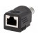 Adapter | M12 male,RJ45 socket | D code-Ethernet | PIN: 4 | straight image 1