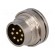 Connector: M16 | socket | male | soldering | PIN: 8 | 5A | 60V | straight image 1