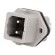 Connector: rectangular | ST | socket | male | PIN: 2 | tinned | IP54 | 16A image 1