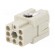 Connector: HDC | female | HQ | PIN: 8 | 7+PE | size 1 | w/o contacts | 10A image 1
