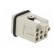 Connector: HDC | male | HQ | PIN: 8 | 7+PE | size 1 | w/o contacts | 10A image 4