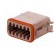 Connector: wire-wire | DT | female | plug | for cable | PIN: 12 | brown image 2