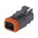 Connector: wire-wire | DT | female | plug | for cable | PIN: 2 | black paveikslėlis 1