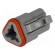Connector: wire-wire | DT | female | plug | for cable | PIN: 3 | grey | IP68 image 1