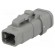 Connector: wire-wire | DTM | female | plug | for cable | PIN: 4 | grey image 1