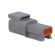 Connector: wire-wire | DTM | male | plug | for cable | PIN: 2 | grey | IP68 image 4