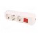 Connector: AC supply | female | splitter | 2P+PE | 250VAC | 16A | white фото 2