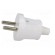 Connector: AC supply | male | plug | 2P | 230VAC | 16A | Type: round | white фото 3