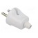 Connector: AC supply | male | plug | 2P | 230VAC | 16A | Type: round | white фото 4