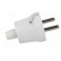 Connector: AC supply | male | plug | 2P | 230VAC | 16A | Type: round | white image 7