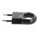 Connector: AC supply | male | plug | 2P | 250VAC | 10A | Type: flat | black image 3