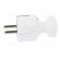 Connector: AC supply | male | plug | 2P | 250VAC | 16A | white | for cable image 3