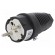 Connector: AC supply | male | plug | 2P+PE | 250VAC | 16A | for cable paveikslėlis 1