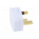 Connector: AC supply | plug | 2P+PE | 250VAC | 5A | white | PIN: 3 | angled image 7