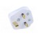 Connector: AC supply | plug | 2P+PE | 250VAC | 5A | white | PIN: 3 | angled image 9