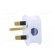 Connector: AC supply | plug | 2P+PE | 250VAC | 5A | white | PIN: 3 | angled фото 3