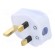 Connector: AC supply | plug | 2P+PE | 250VAC | 5A | white | PIN: 3 | angled image 1