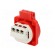 Connector: AC supply | socket | 2P+PE | 250VAC | 16A | red | PIN: 3 | IP54 фото 6