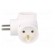 Connector: AC supply | splitter | 2P,2P+PE | white | Output: 3x socket image 3