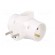 Connector: AC supply | splitter | 2P,2P+PE | white | Output: 3x socket image 2
