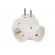 Connector: AC supply | splitter | 2P,2P+PE | white | Output: 4x socket image 2