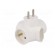 Connector: AC supply | splitter | 2P,2P+PE | white | Output: 4x socket image 4