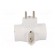 Connector: AC supply | splitter | 2P,2P+PE | white | Output: 4x socket image 5