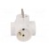 Connector: AC supply | splitter | 2P,2P+PE | white | Output: 4x socket image 7