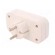 Connector: AC supply | splitter | 2P | 230VAC | 16A | Type: round | white image 6