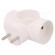 Connector: AC supply | splitter | 2P | 250VAC | 16A | Type: round | white image 1