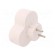 Connector: AC supply | splitter | 2P | 250VAC | 16A | Type: round | white image 4