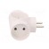 Connector: AC supply | splitter | 2P | 250VAC | 16A | Type: round | white фото 7