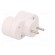 Connector: AC supply | splitter | 2P | 250VAC | 16A | Type: round | white image 8