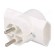 Connector: AC supply | splitter | 2P | Type: round,flat | white фото 1