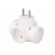 Connector: AC supply | splitter | 2P | Type: round,flat | white paveikslėlis 2