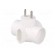 Connector: AC supply | splitter | 2P | Type: round,flat | white paveikslėlis 6