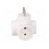 Connector: AC supply | splitter | 2P | Type: round,flat | white paveikslėlis 3