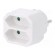 Connector: AC supply | splitter | 2P | Type: round,flat | white image 1