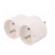 Connector: AC supply | splitter | 2P+PE | 250VAC | 16A | white image 6