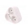 Connector: AC supply | splitter | 2P+PE | 250VAC | 16A | white image 2