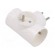 Connector: AC supply | splitter | 2P+PE | 250VAC | 16A | white image 1