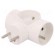 Connector: AC supply | splitter | 2P+PE | 250VAC | 16A | white фото 1