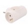 Connector: AC supply | splitter | 2P+PE | 250VAC | 16A | white image 4