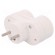 Connector: AC supply | splitter | 2P+PE | 250VAC | 16A | white image 1