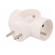 Connector: AC supply | splitter | 2P+PE | 250VAC | 16A | white image 2