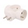 Connector: AC supply | splitter | 2P+PE | 250VAC | 16A | white фото 2